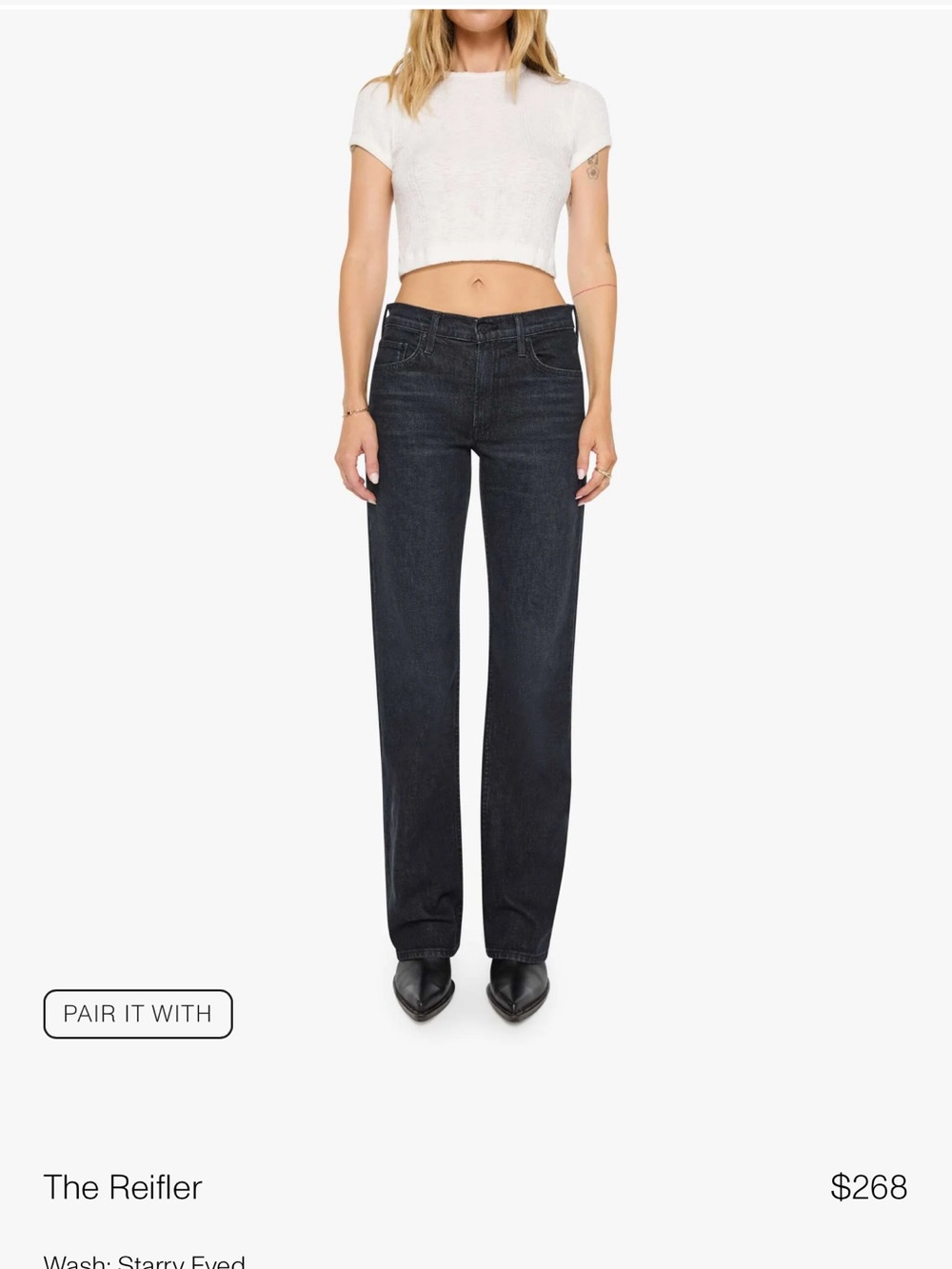 Straight-Leg Jeans - Starry Eyed Black